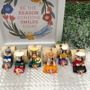 Clay ladies napkin rings